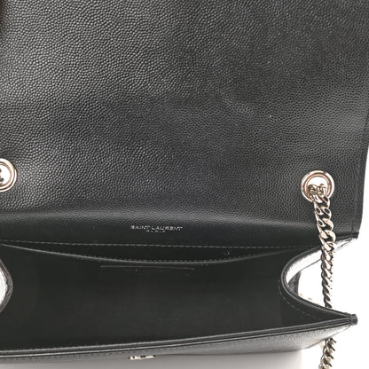 Saint Laurent Grain De Poudre Small Monogram Kate Satchel Black 5 of 10
