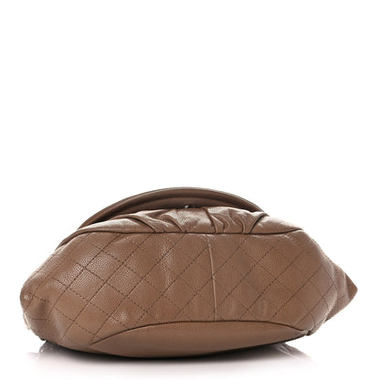 Chanel Caviar Large Half Moon Flap Dark Beige 4 of 15