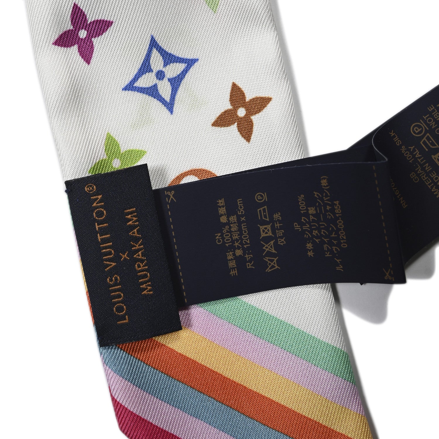 Louis Vuitton LV X TM Silk Monogram Multicolor BB Bandeau White 3 of 4