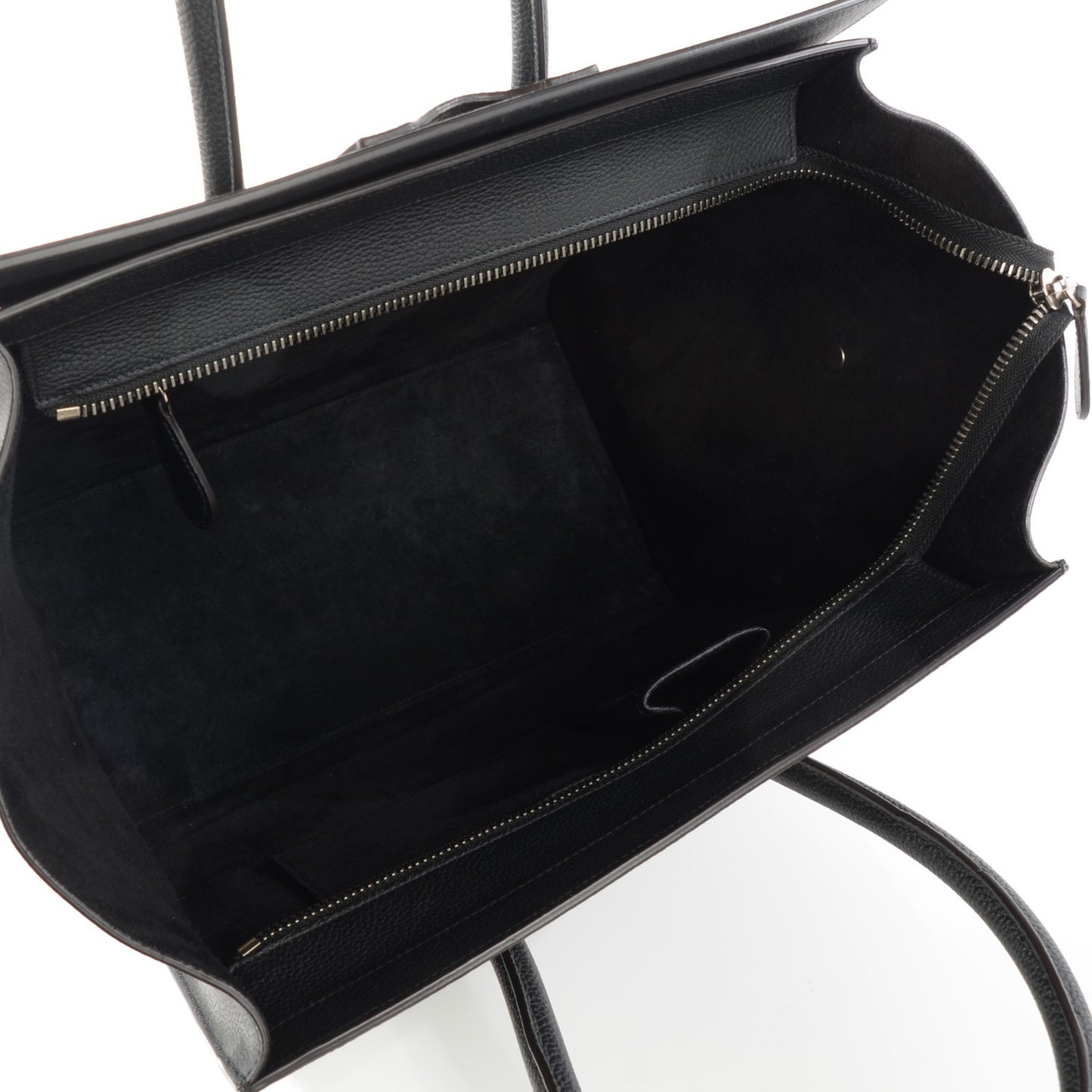 Drummed Calfskin Mini Luggage Black