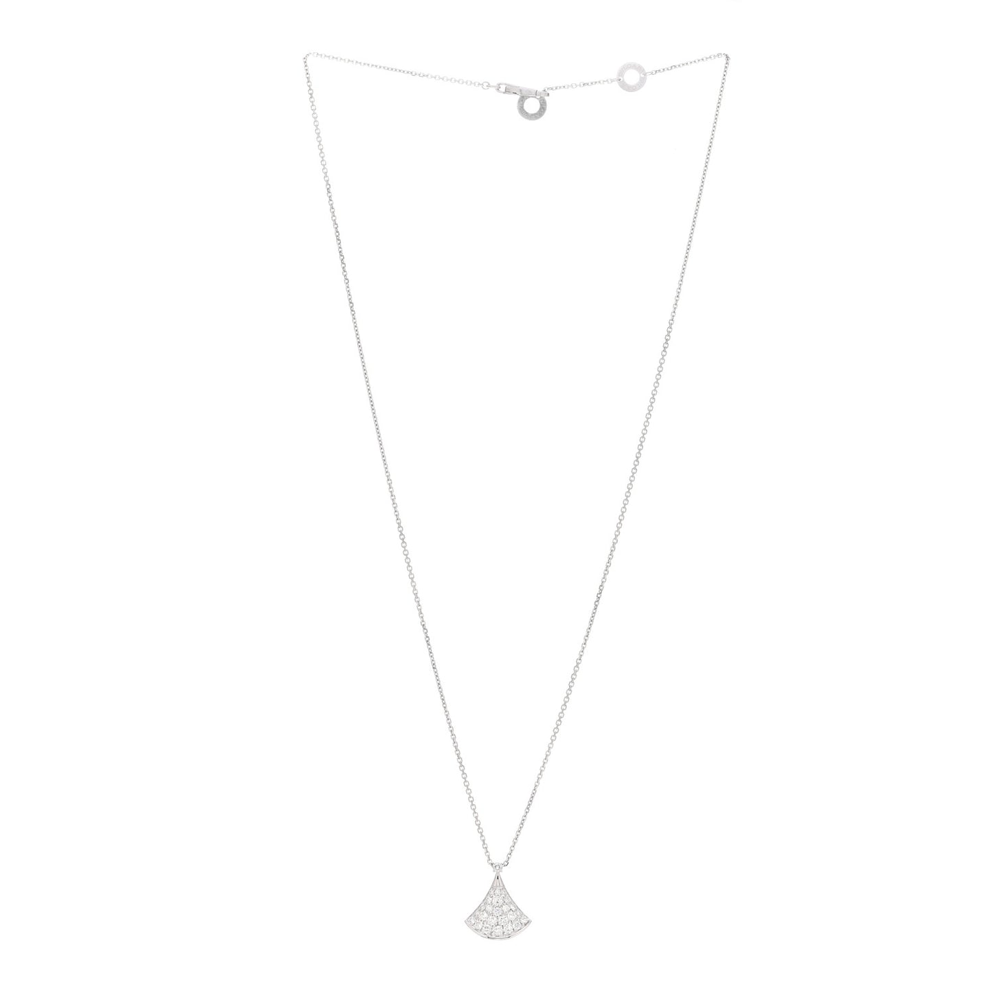 18K White Gold Diamond Divas' Dream Pave Necklace