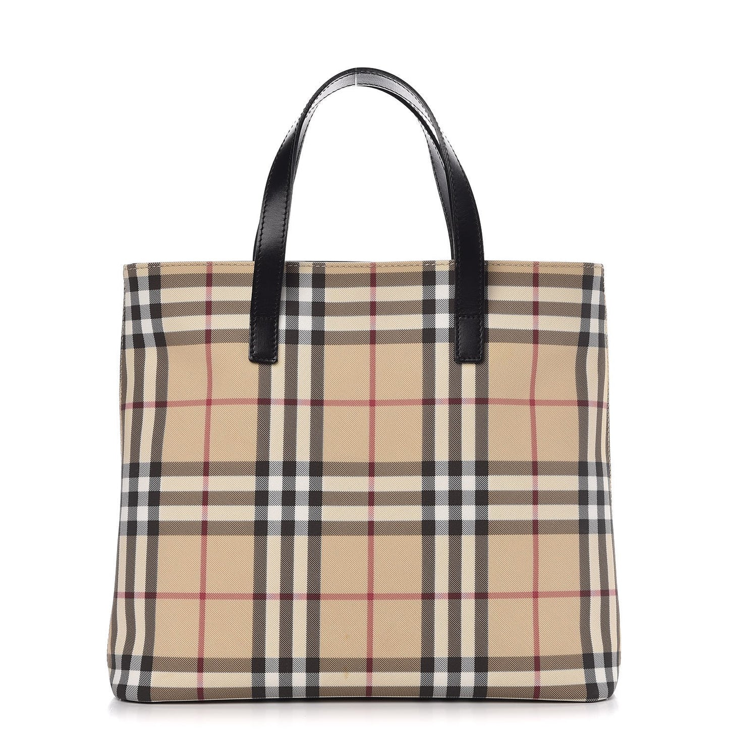 House Check Medium Tote Black