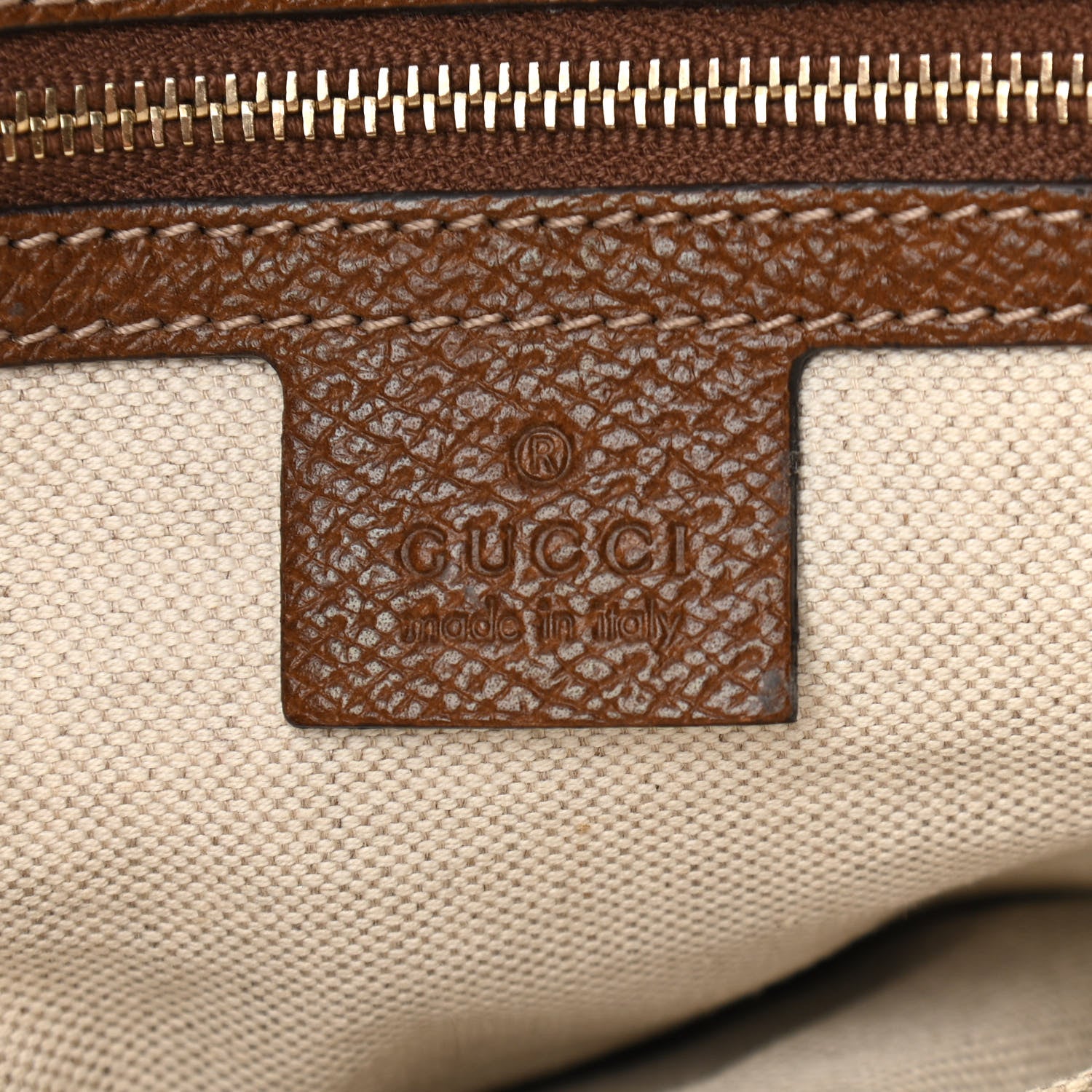 Gucci Monogram Medium Bree Zippered Tote Beige Tabacco 6 of 13