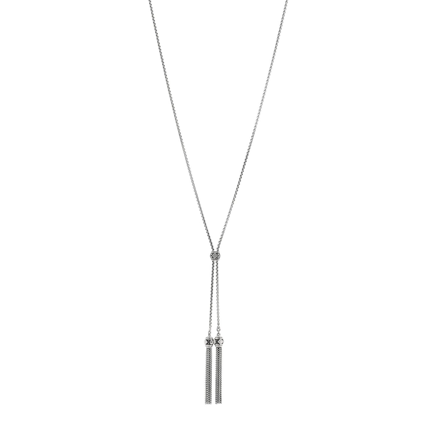 Sterling Silver Diamond Renaissance Tassel Necklace
