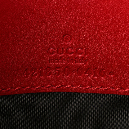 Gucci Calfskin XL Embossed Chain Wallet Red 5 of 8