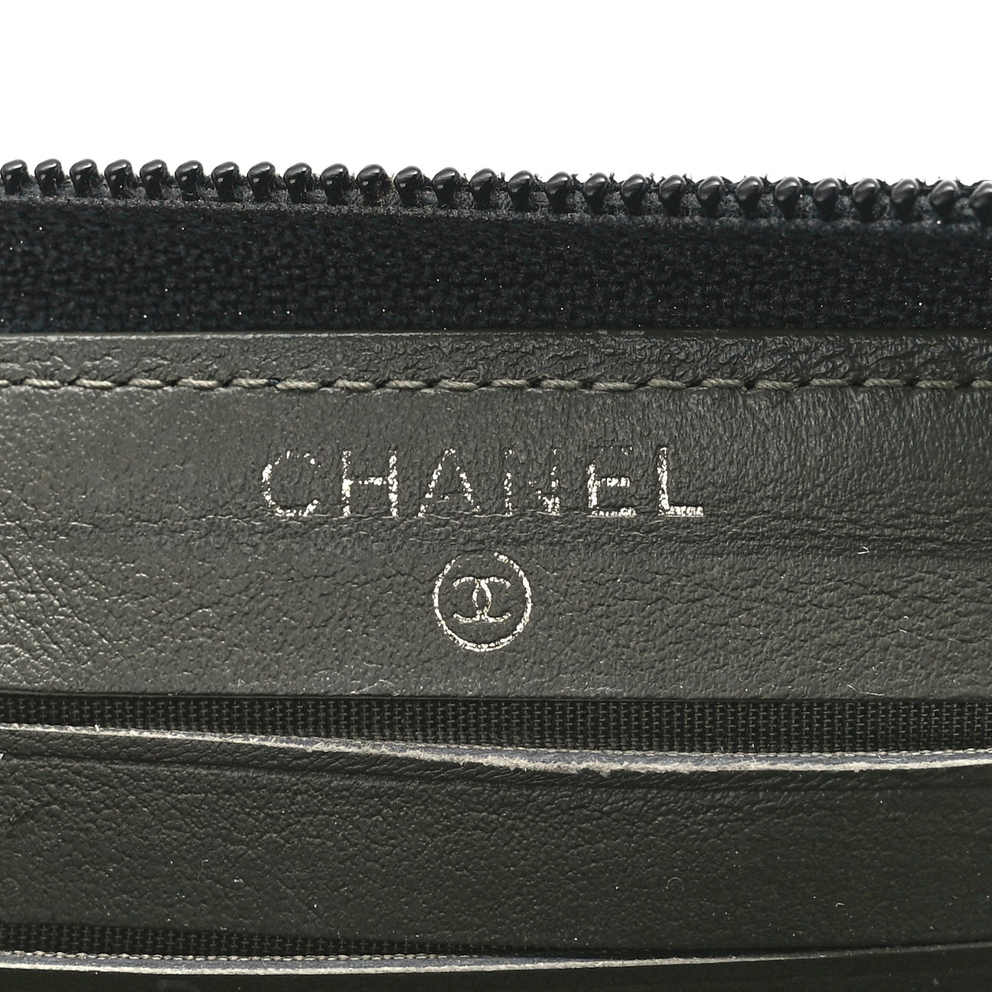 Caviar Quilted Boy Small Zip Around Wallet Black