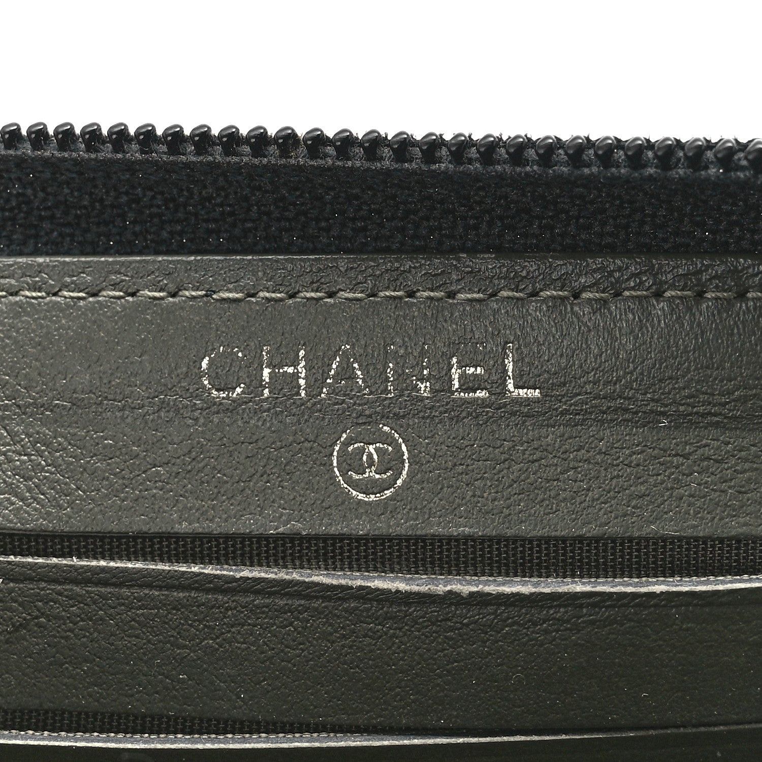 Chanel Caviar Quilted Boy Small Zip Around Wallet Black 7 of 12