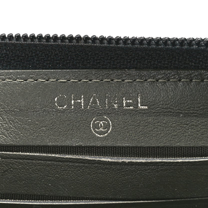 Chanel Caviar Quilted Boy Small Zip Around Wallet Black 7 of 12