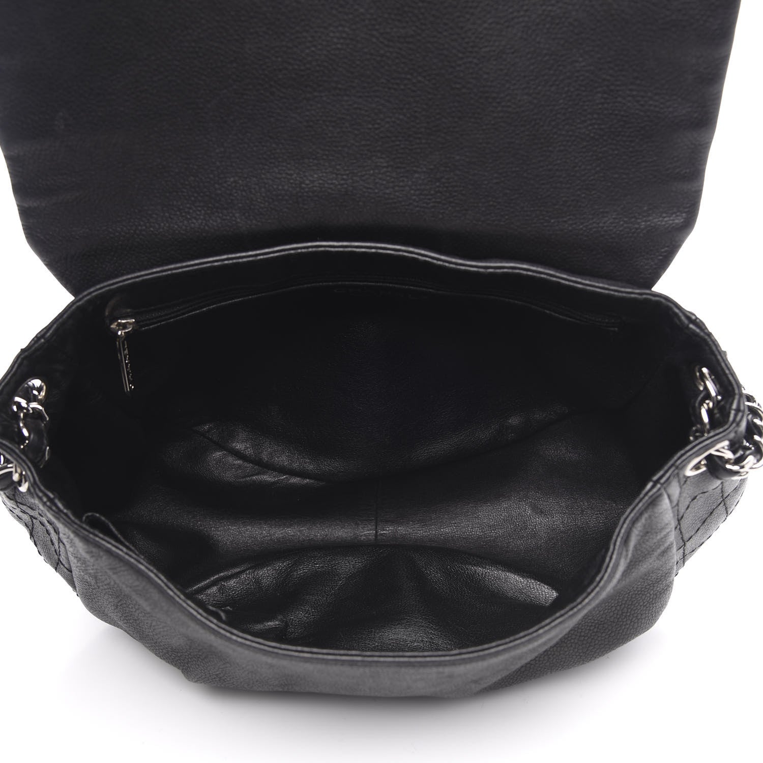 Chanel Caviar Half Moon Large Flap Black 5 of 13