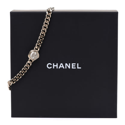 Chanel Pearl Crystal CC Chain Choker Necklace Gold 6 of 6