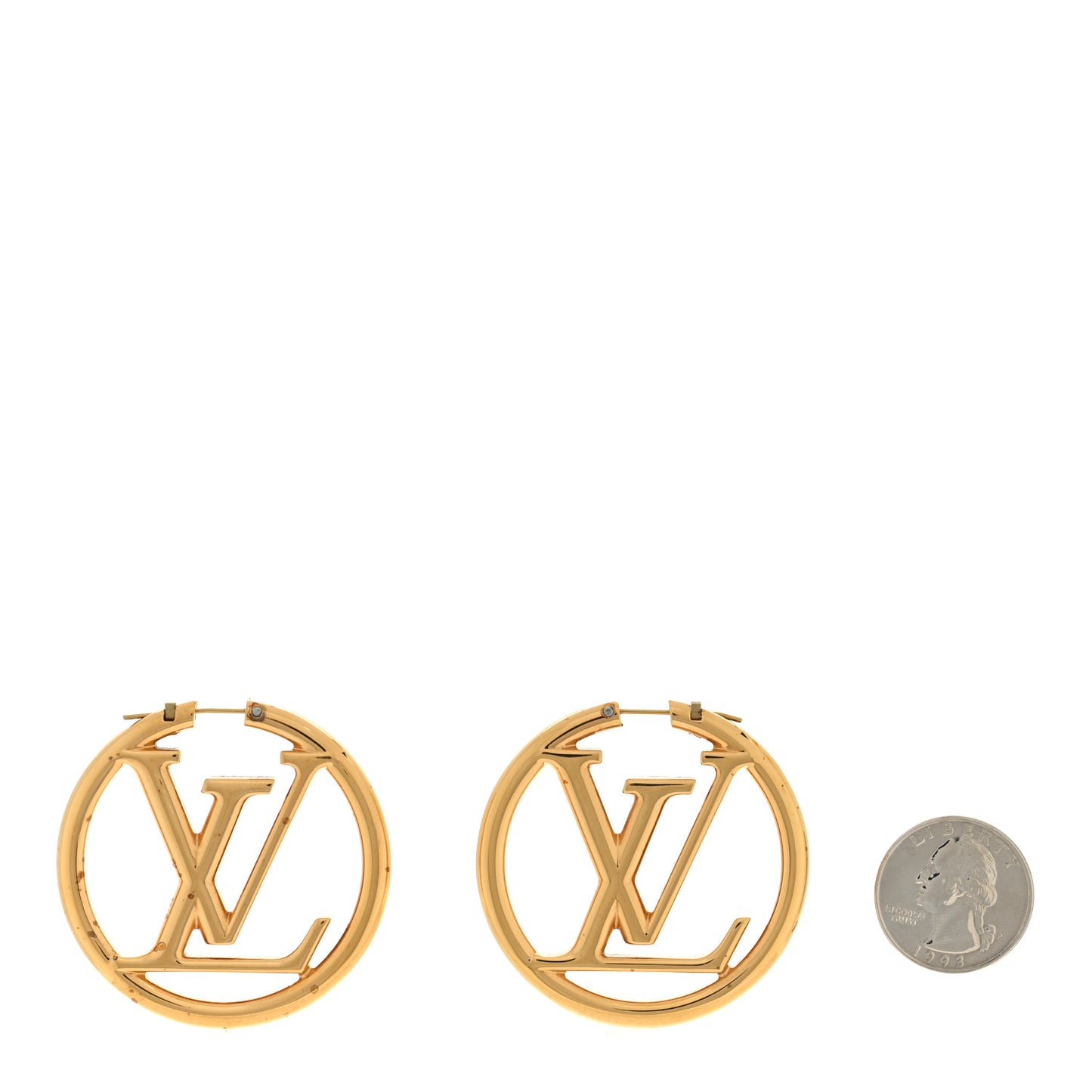 Metal Louise Hoop Earrings Gold
