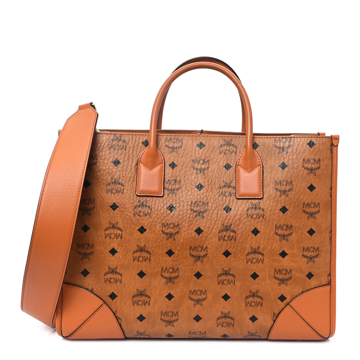 Visetos Large Munchen Tote Cognac