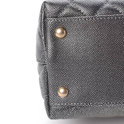 Chanel Metallic Caviar Quilted Small Coco Handle Flap Silver 12 of 14