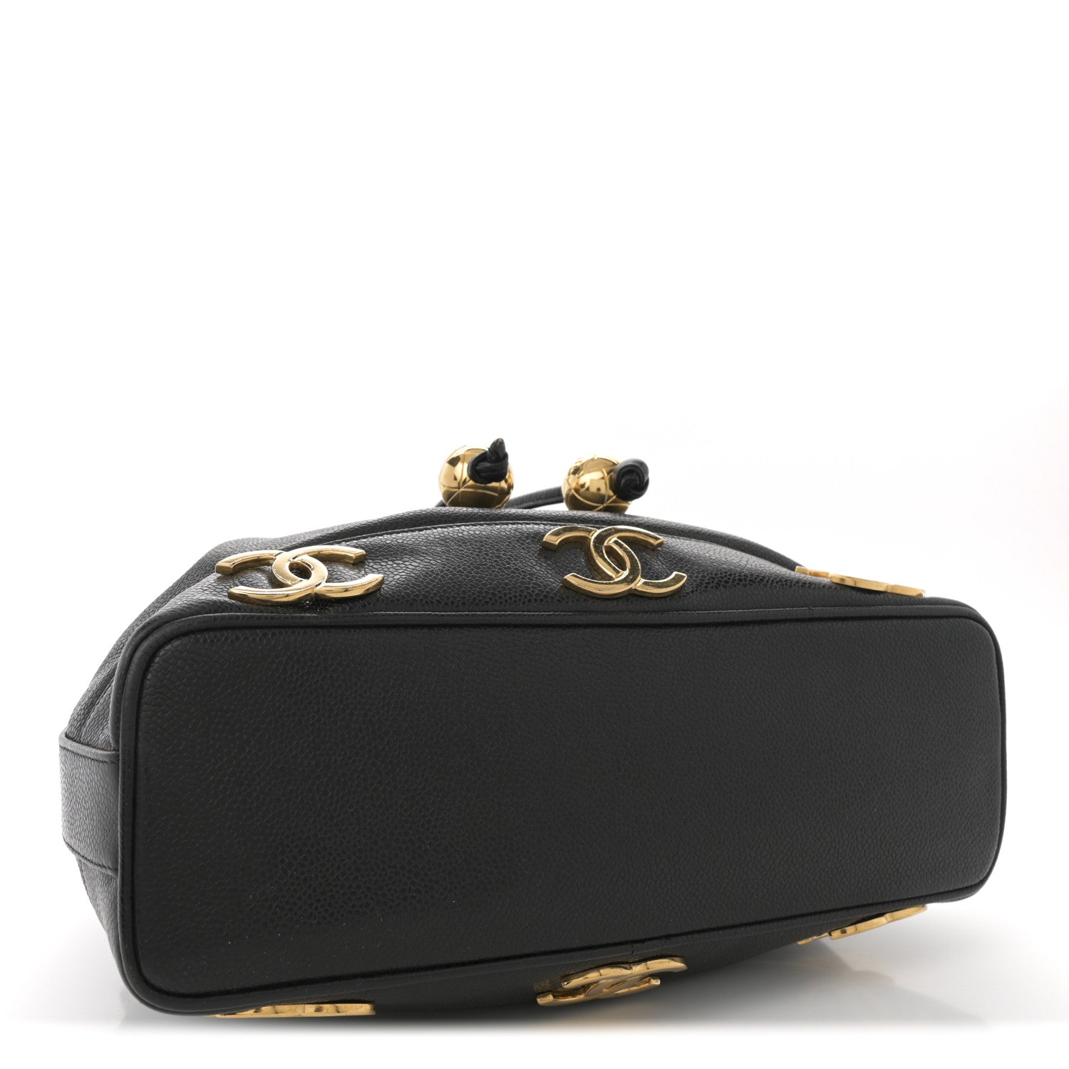 Chanel Caviar CC Drawstring Shoulder Bag Black 4 of 12