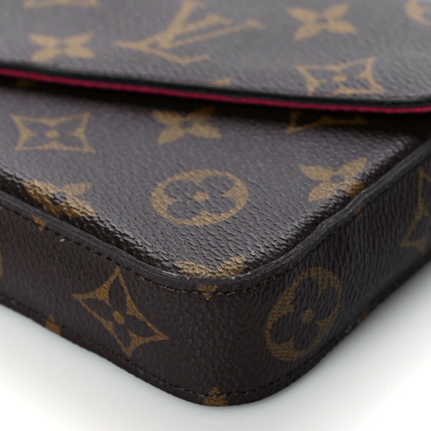 Louis Vuitton Monogram Pochette Felicie Chain Wallet Fuchsia 10 of 10