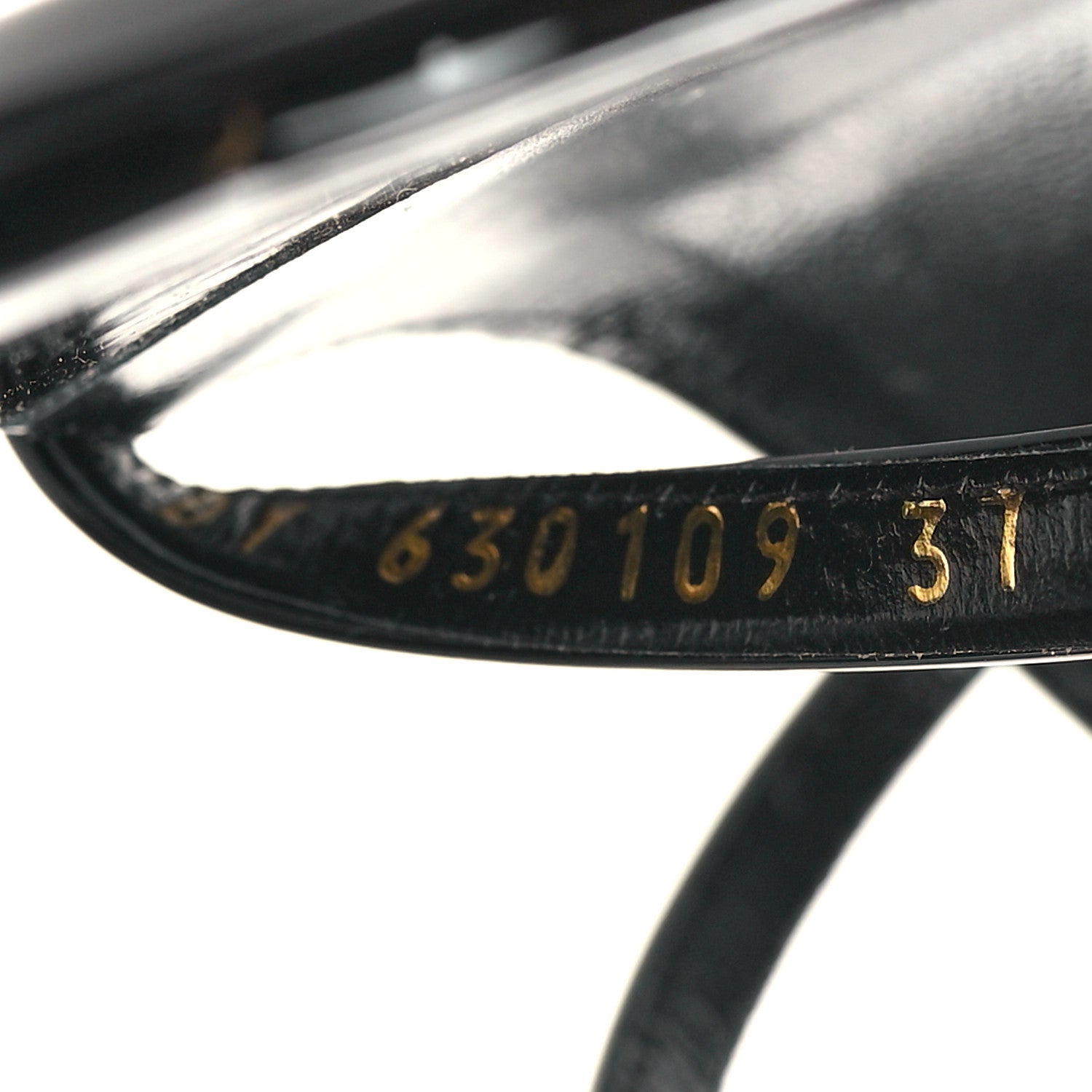 Saint Laurent Patent Cassandra 100 Sandals 37 Black 6 of 9