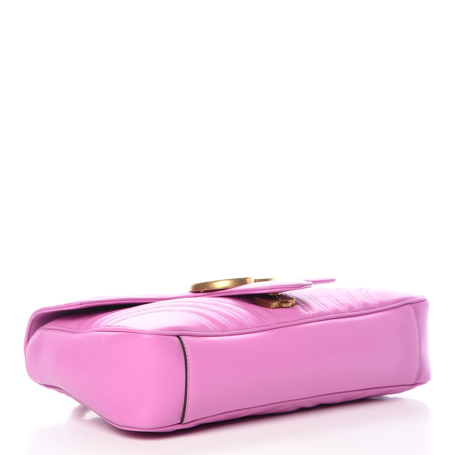 Gucci Calfskin Matelasse Medium GG Marmont Shoulder Bag Candy Mousse 4 of 12