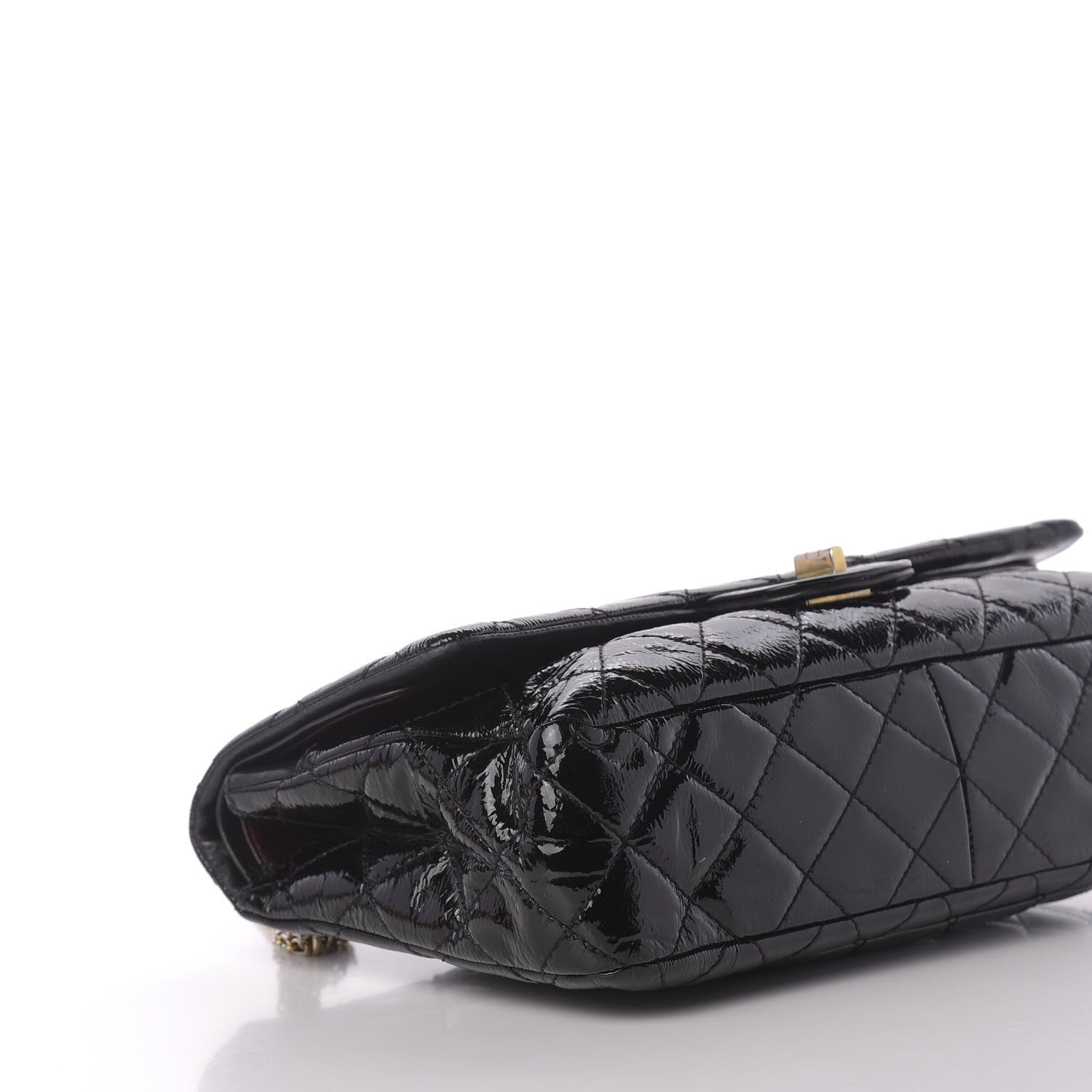 Chanel Distressed Patent Quilted 2.55 Reissue 227 Flap Black 7 of 12