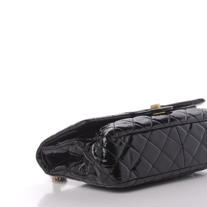 Chanel Distressed Patent Quilted 2.55 Reissue 227 Flap Black 7 of 12