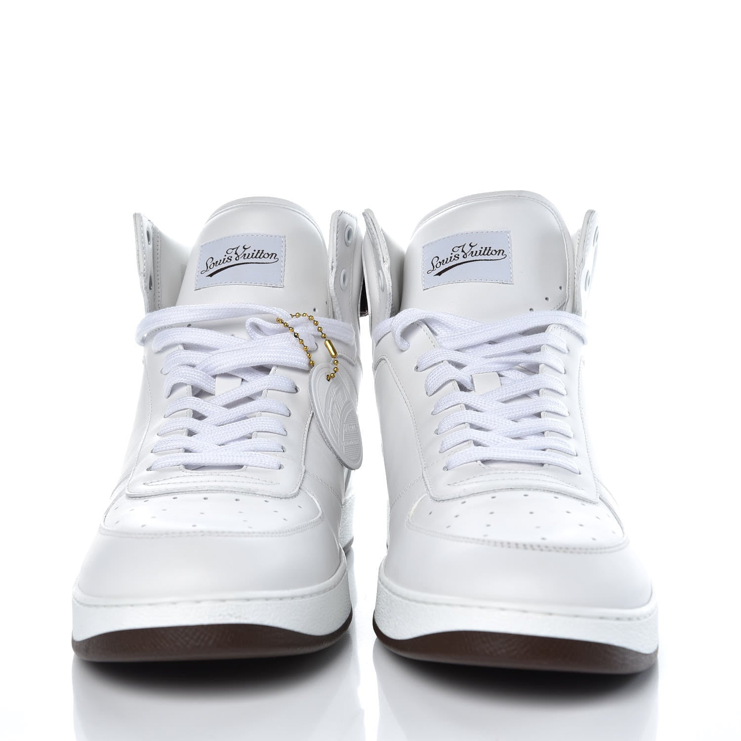Louis Vuitton Calfskin Monogram Rivoli High Top Sneakers 10 White 2 of 8