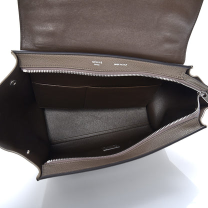Celine Drummed Calfskin Suede Small Trapeze Souris 6 of 7