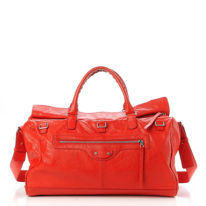 Balenciaga Agneau Classic Hardware Small Squash Duffel Bag Rouge Braise 1 of 8