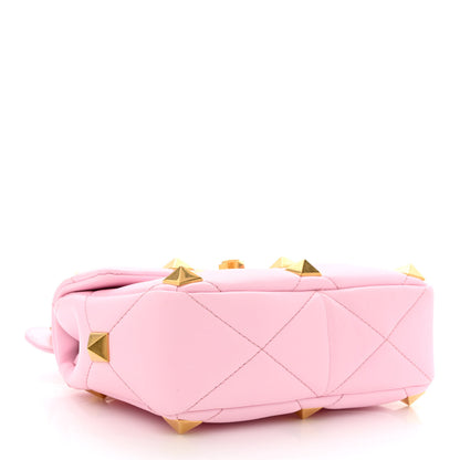 Valentino Garavani Nappa Medium Roman Stud Shoulder Bag Pink Borealis 4 of 13