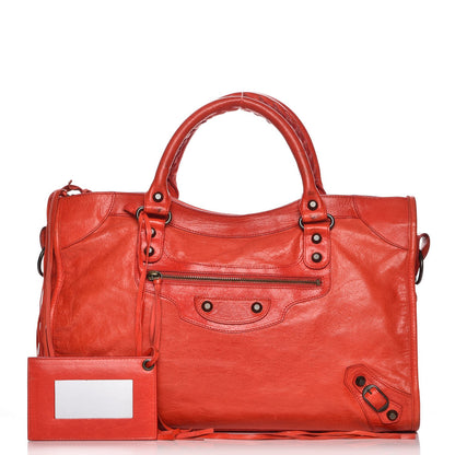 Balenciaga Agneau Classic Hardware City Vermillion 1 of 12