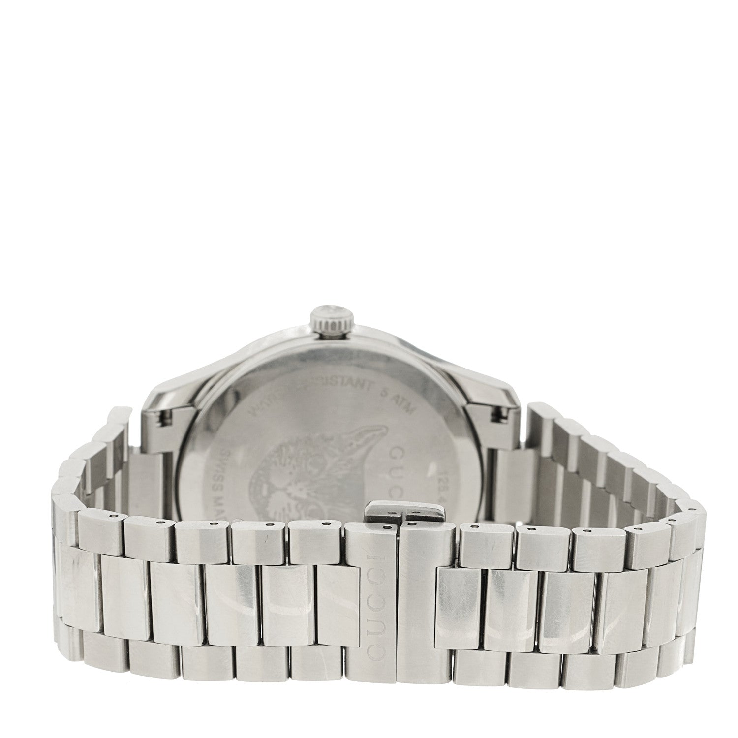 Gucci Stainless Steel Pink Mother of Pearl 38mm G-Timeless Cat Quartz Watch 3 of 4