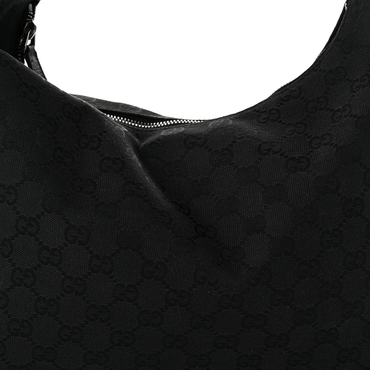 Monogram Medium Horsebit Chain Hobo Black