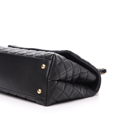 Chanel Caviar Quilted Small Coco Handle Flap Black 9 of 11