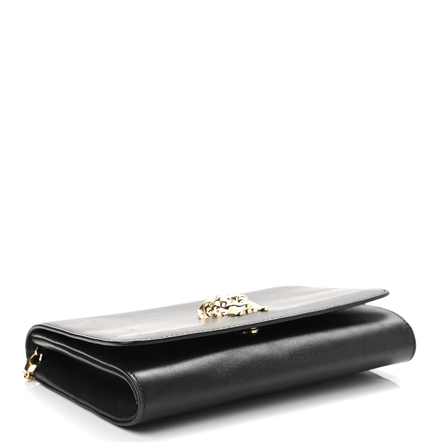 Vitello Palazzo Medusa Evening Clutch Bag Black