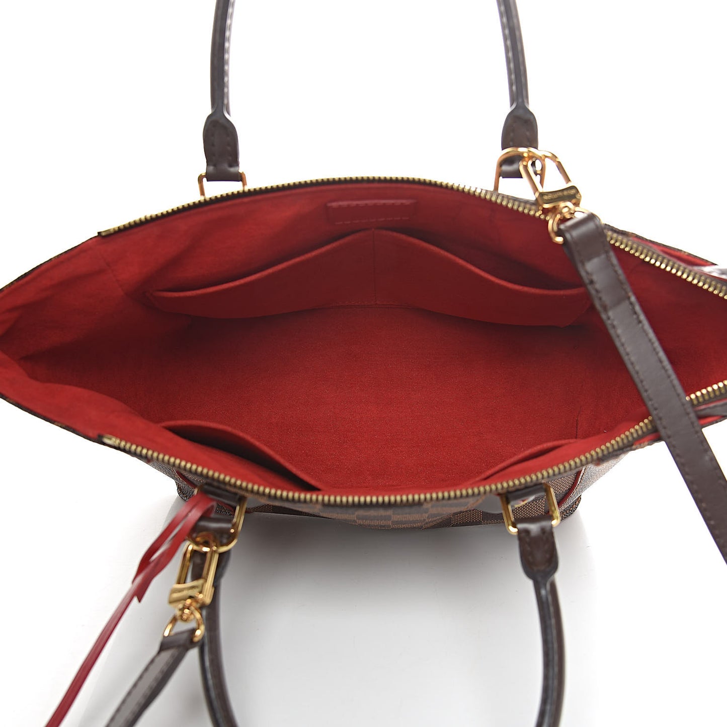 Damier Ebene Caissa Tote PM Cherry