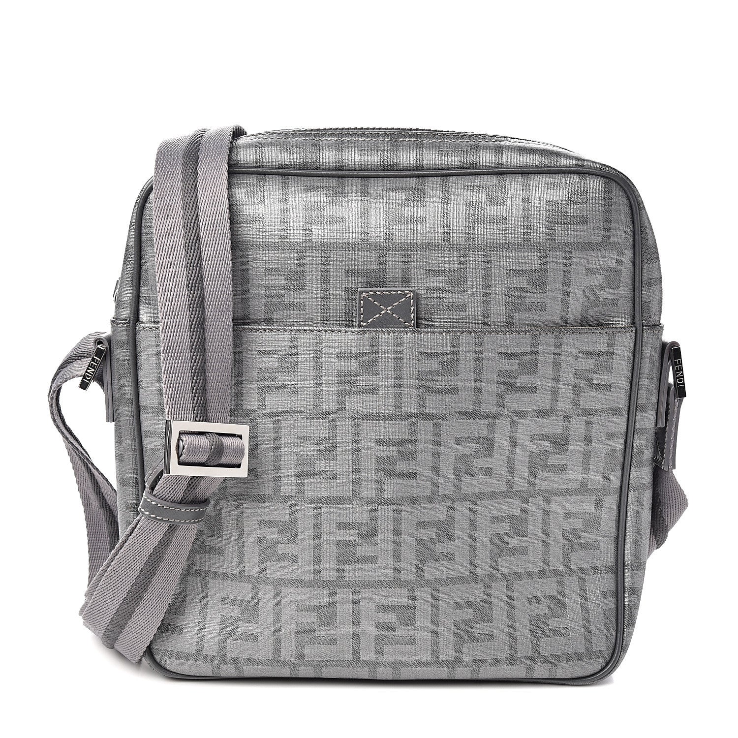 Fendi Zucca Spalmati Messenger Bag Grey 1 of 9
