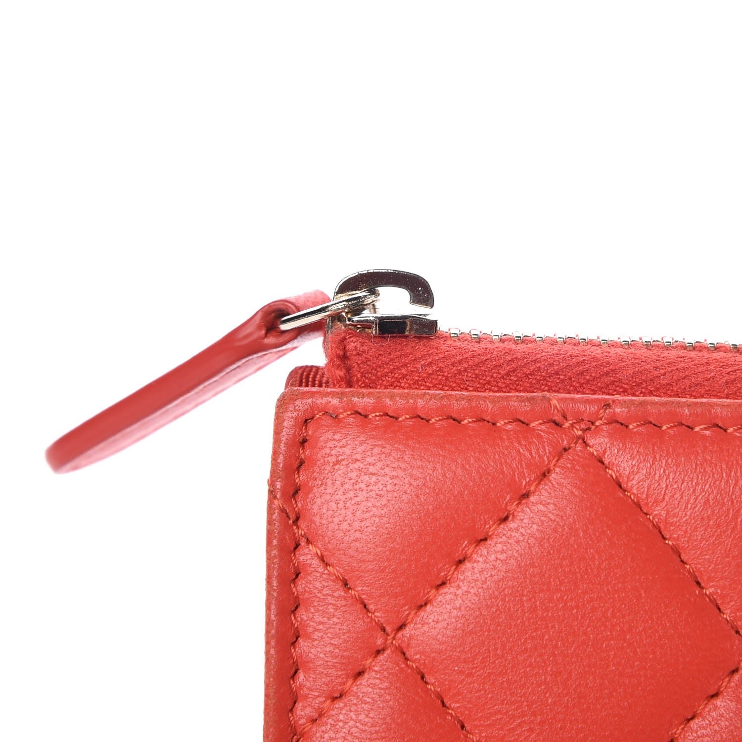 Chanel Lambskin Quilted Key Holder Case Red 13 of 18
