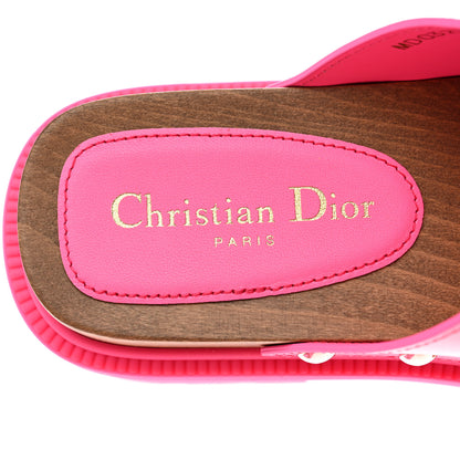Christian Dior Calfskin Diorquake Slide Sandals Fuchsia Flu 37 7 of 9
