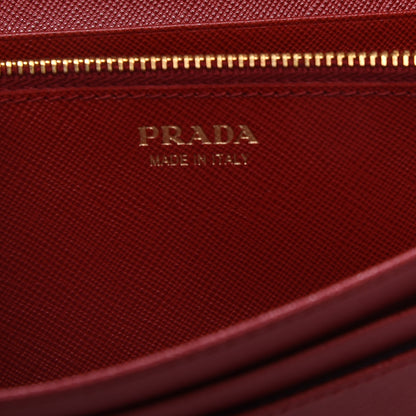Prada Saffiano Fiocco Bow Continental Wallet Fuoco 9 of 11