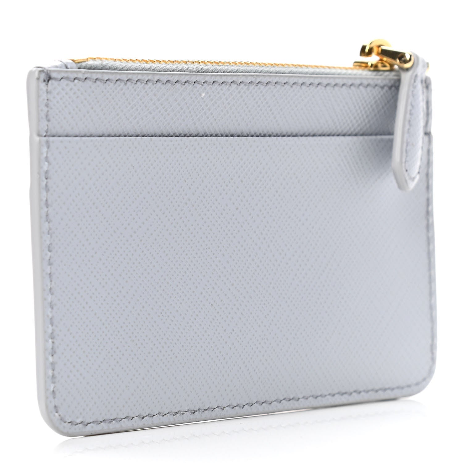 Prada Saffiano Metal Tab Card Case Fiordaliso 2 of 4