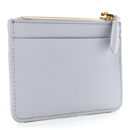 Prada Saffiano Metal Tab Card Case Fiordaliso 2 of 4