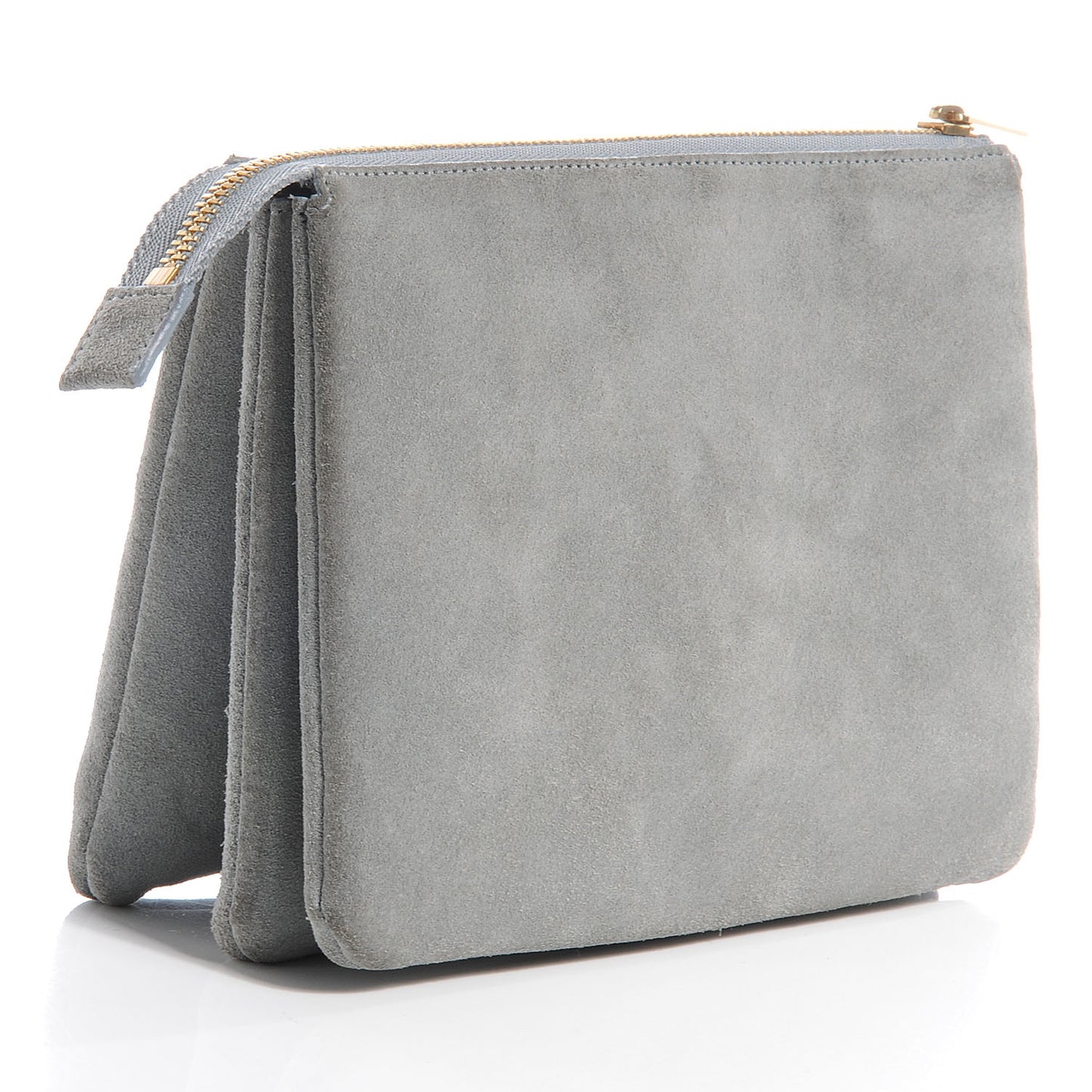 Suede Solo Trio Cosmetic Pouch Sky Blue