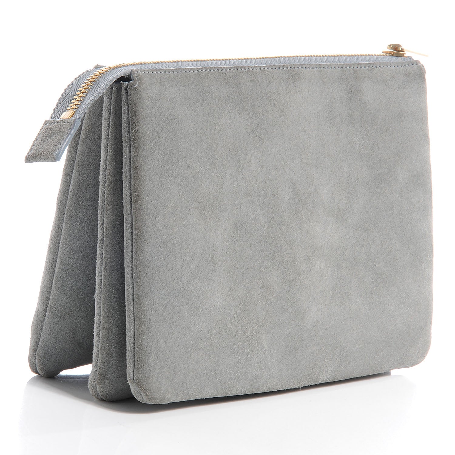 Celine Suede Solo Trio Cosmetic Pouch Sky Blue 3 of 9
