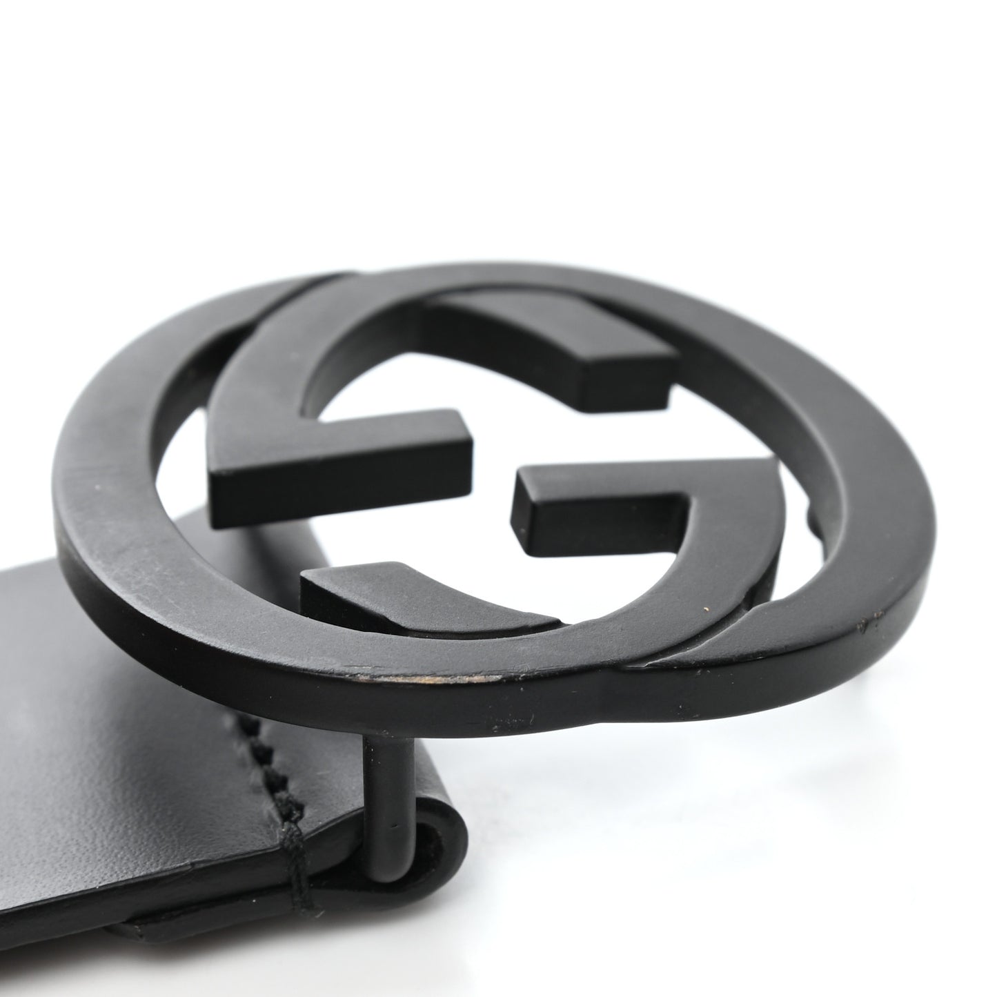 Selleria Calfskin Monochrome Interlocking G 37mm Belt 90 36 Black