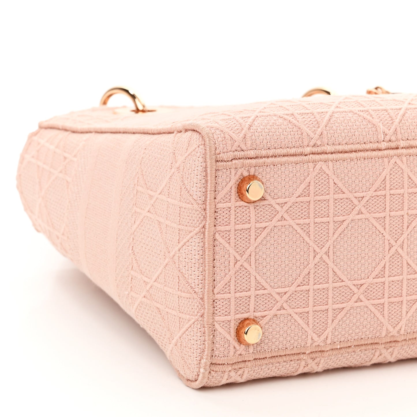Canvas Embroidered Cannage Medium Lady D-Lite Pink