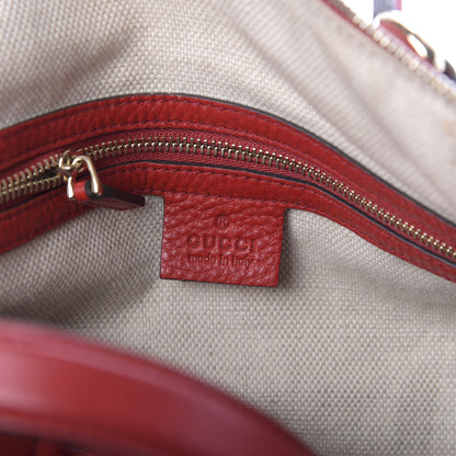 Gucci Pebbled Calfskin Medium Soho Boston Red 12 of 13