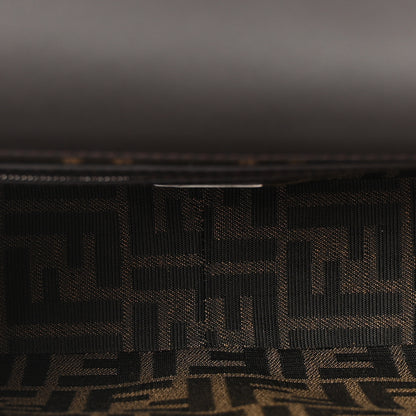 Fendi Fabric Jacquard FF 1974 Crystal Embellished Baguette Tobacco Moro Multicolor 5 of 10