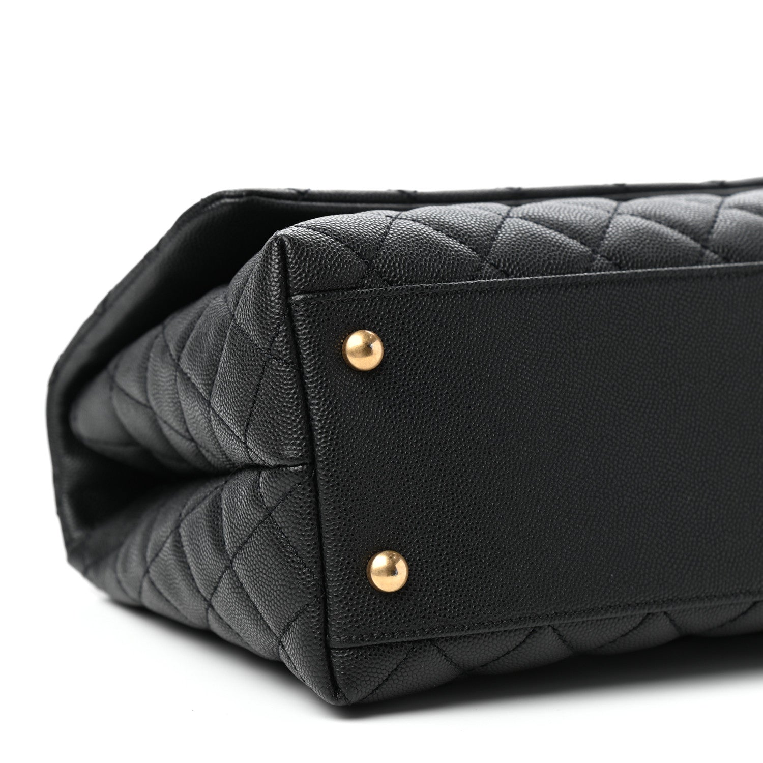 Chanel Caviar Lizard Embossed Quilted Small Coco Handle Flap Black 8 of 10
