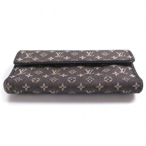 Louis Vuitton Monogram Mini Porte Tresor Intl Wallet Black 4 of 9