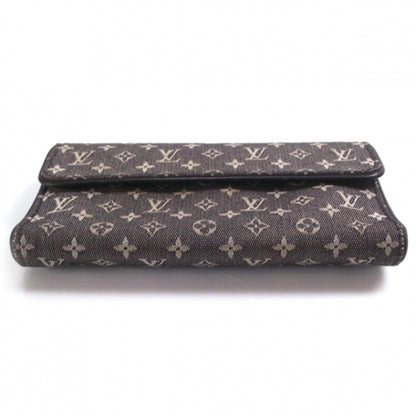Louis Vuitton Monogram Mini Porte Tresor Intl Wallet Black 4 of 9
