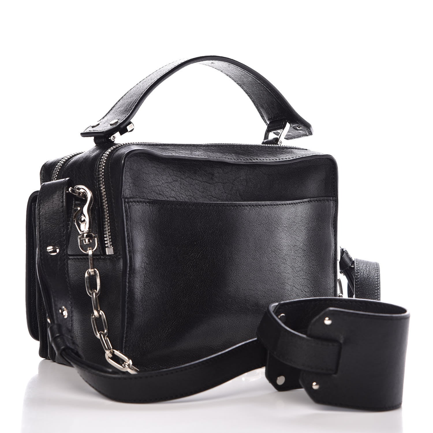 Versace Goatskin Small Stardvst Satchel Black 5 of 11