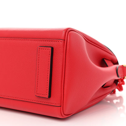 Versace Calfskin Medium La Medusa Top Handle Handbag Red 8 of 8